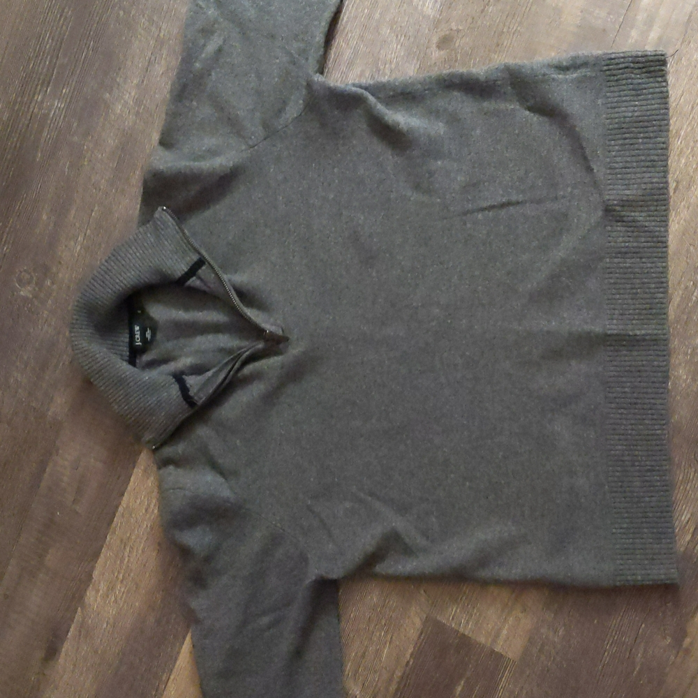JCrew lambswool quarter zip sweater size XL